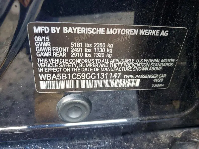 2016 BMW 535 I  