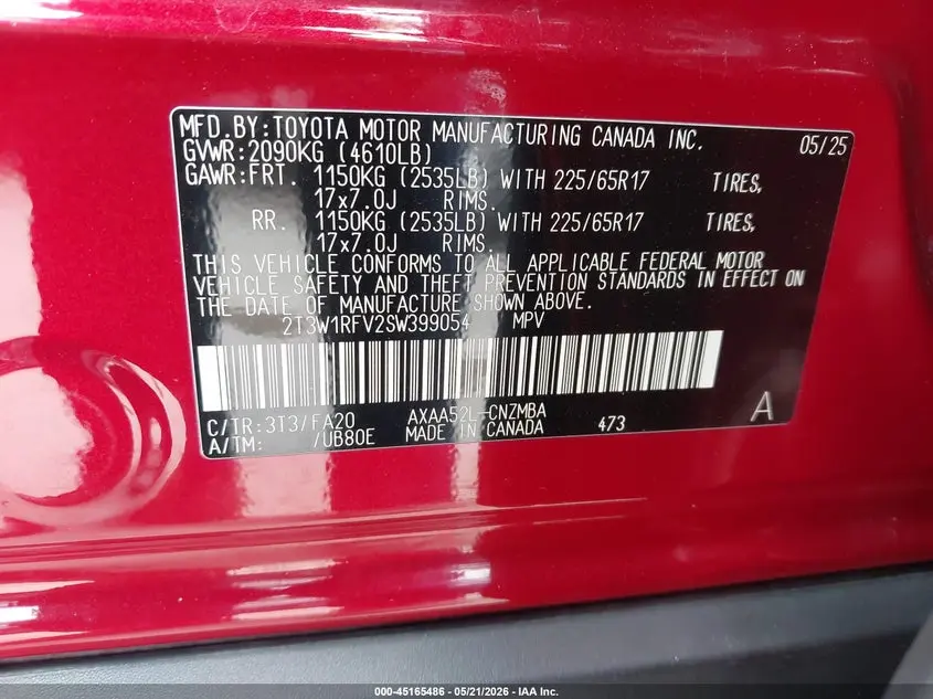 2025 TOYOTA RAV4 XLE