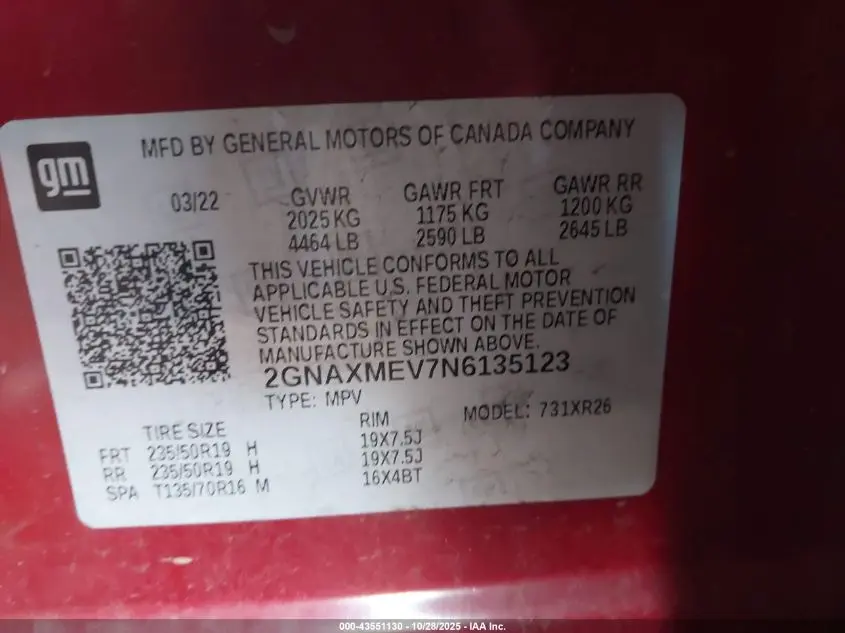 2022 CHEVROLET EQUINOX FWD RS