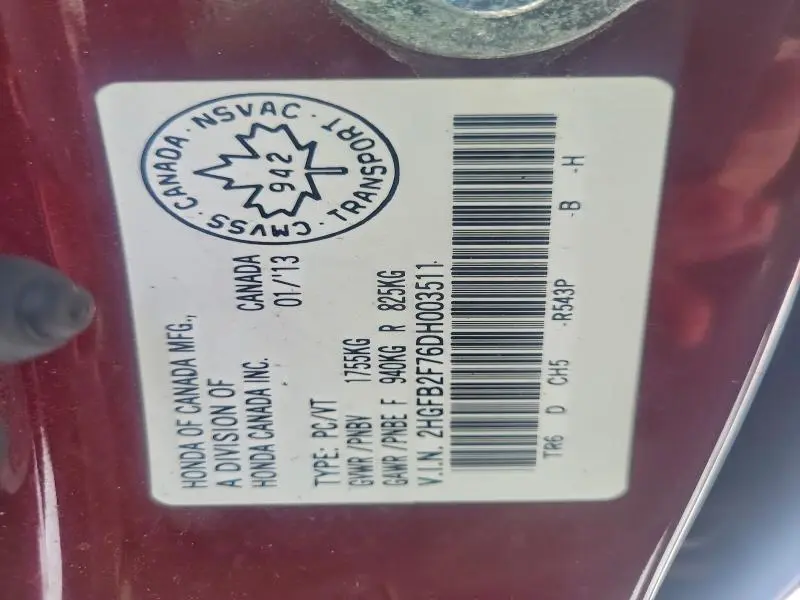 2013 HONDA CIVIC TOURING  