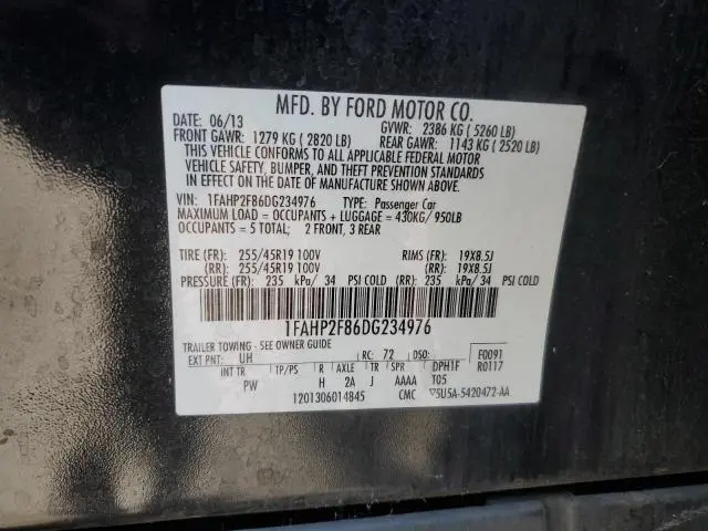 2013 FORD TAURUS LIMITED