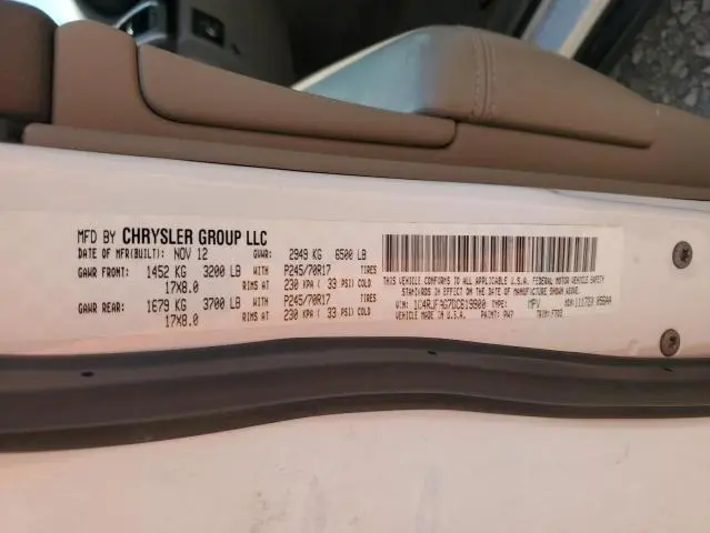 2013 JEEP GRAND CHEROKEE LAREDO  