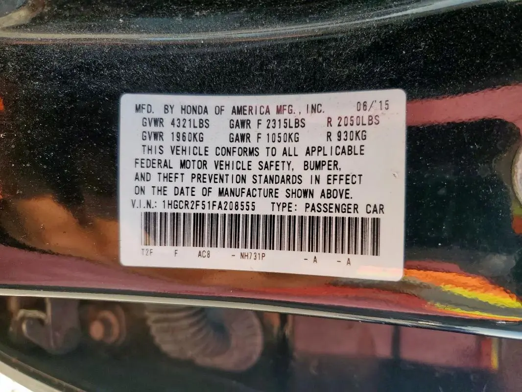 2015 HONDA ACCORD SPORT  