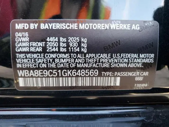 2016 BMW 328 I SULEV  