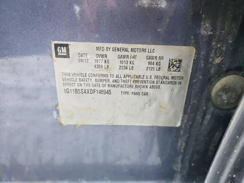 2013 CHEVROLET MALIBU LS  