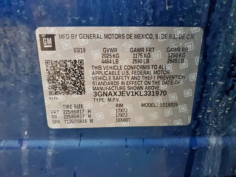 2019 CHEVROLET EQUINOX LT  