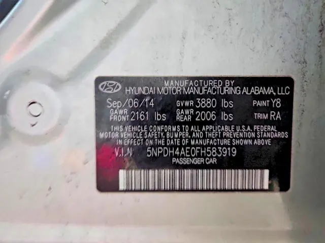 2015 HYUNDAI ELANTRA SE  