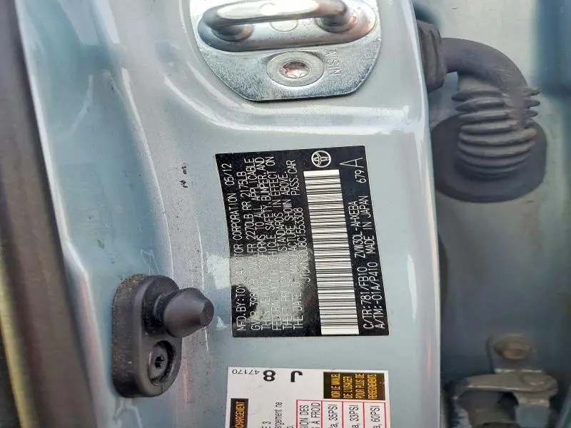 2012 TOYOTA PRIUS TWO  