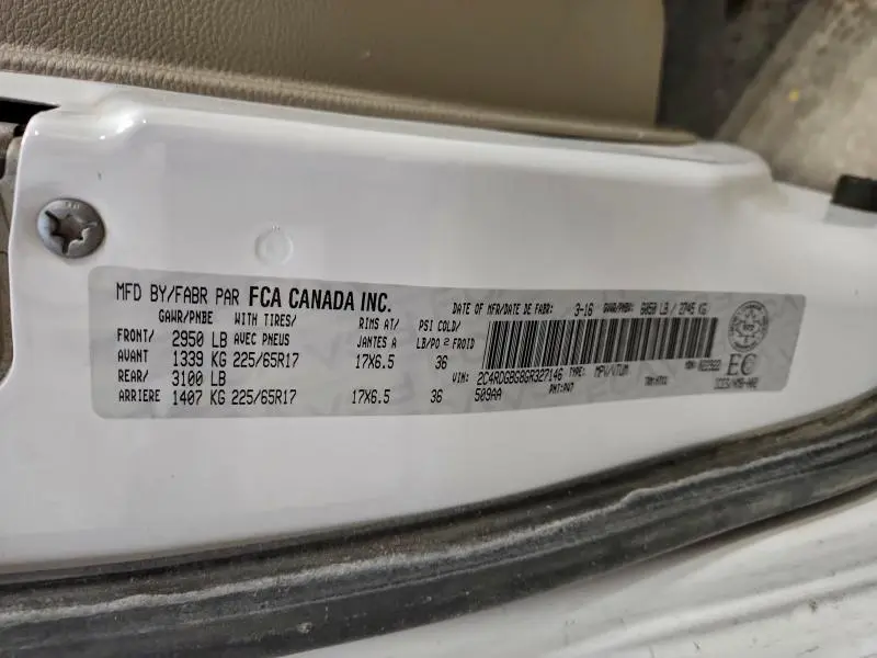 2016 DODGE GRAND CARAVAN SE  