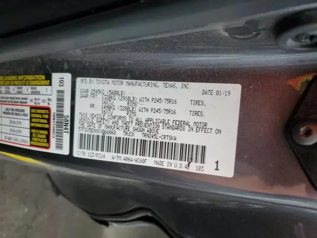 2019 TOYOTA TACOMA ACCESS CAB  