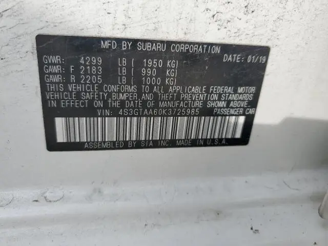 2019 SUBARU IMPREZA   