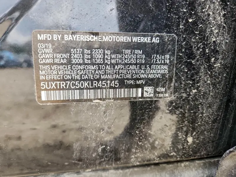 2019 BMW X3 SDRIVE30I  