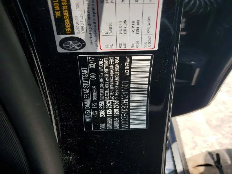 2017 MERCEDES-BENZ E 300 4MATIC  