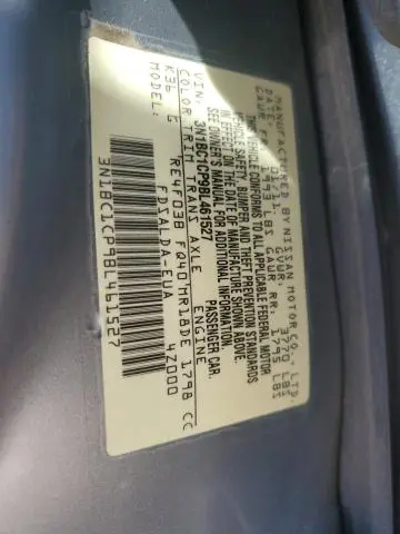 2011 NISSAN VERSA S  