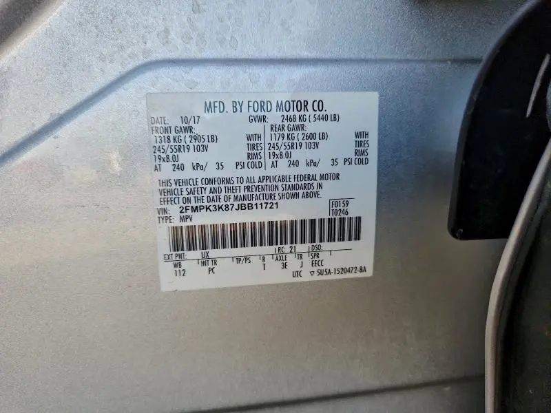 2018 FORD EDGE TITANIUM  