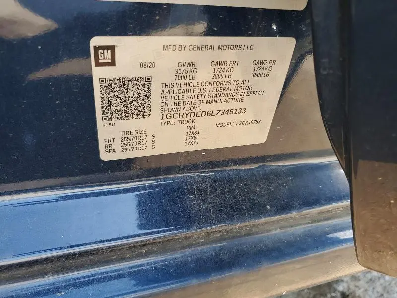 2020 CHEVROLET SILVERADO K1500 LT  