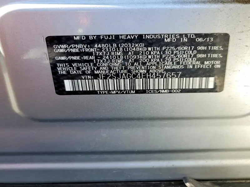 2014 SUBARU FORESTER 2.5I PREMIUM  