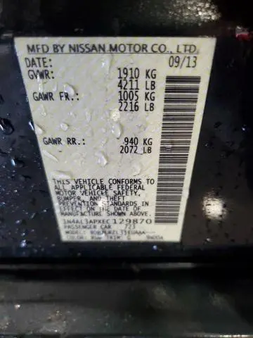 2014 NISSAN ALTIMA 2.5  