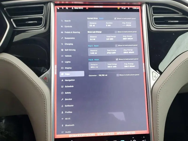 2015 TESLA MODEL S   