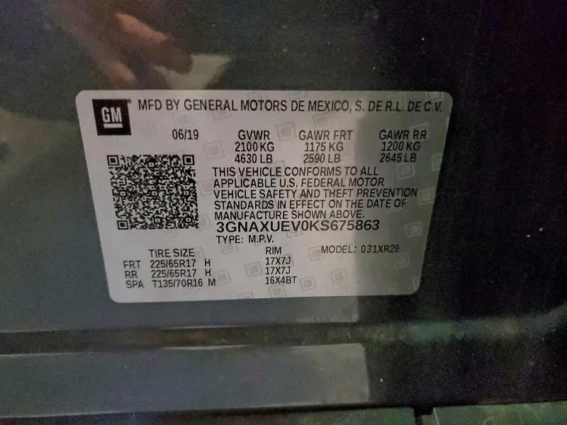 2019 CHEVROLET EQUINOX LT  