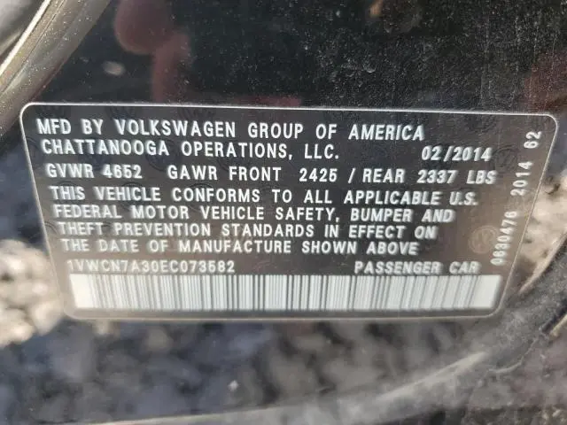 2014 VOLKSWAGEN PASSAT SEL  