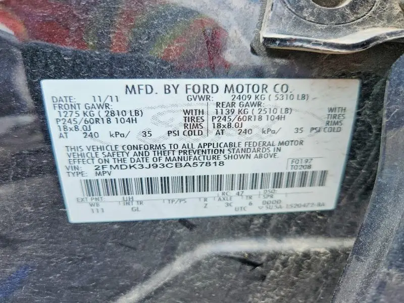 2012 FORD EDGE SEL  