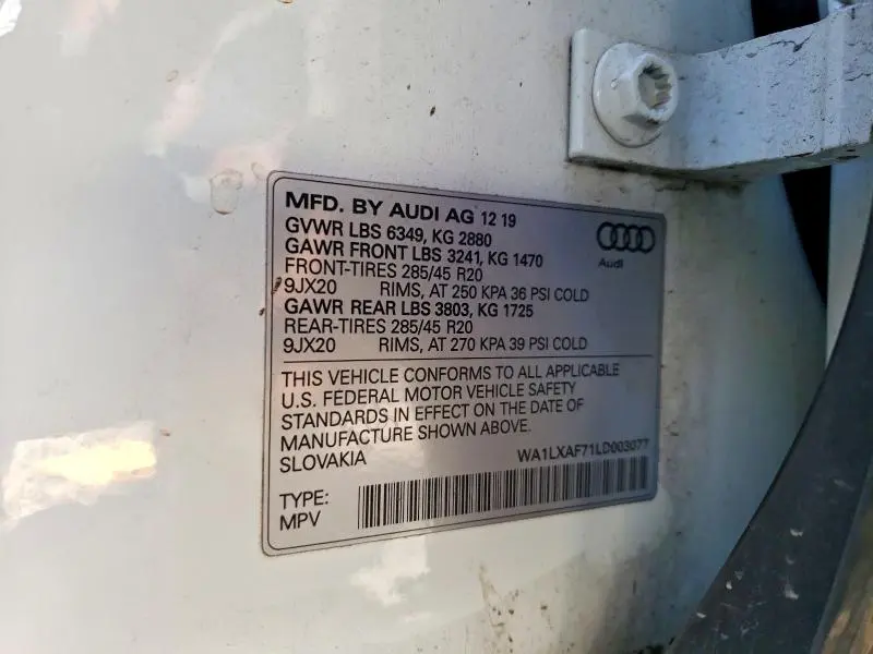 2020 AUDI Q7 PREMIUM PLUS  