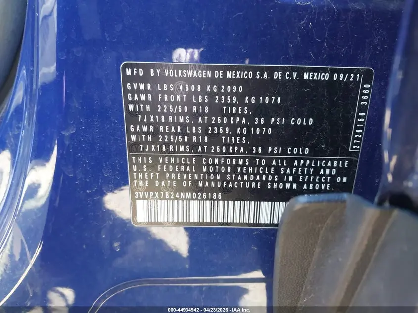 2022 VOLKSWAGEN TAOS 1.5T SE