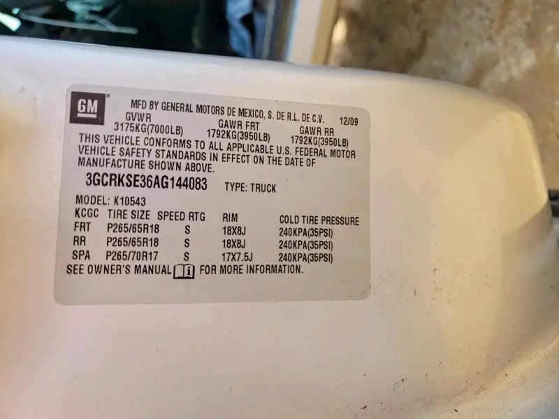 2010 CHEVROLET SILVERADO K1500 LT  