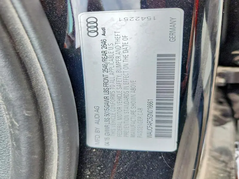 2016 AUDI A6 PREMIUM  