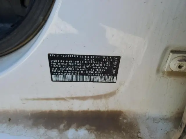 2016 VOLKSWAGEN JETTA S  