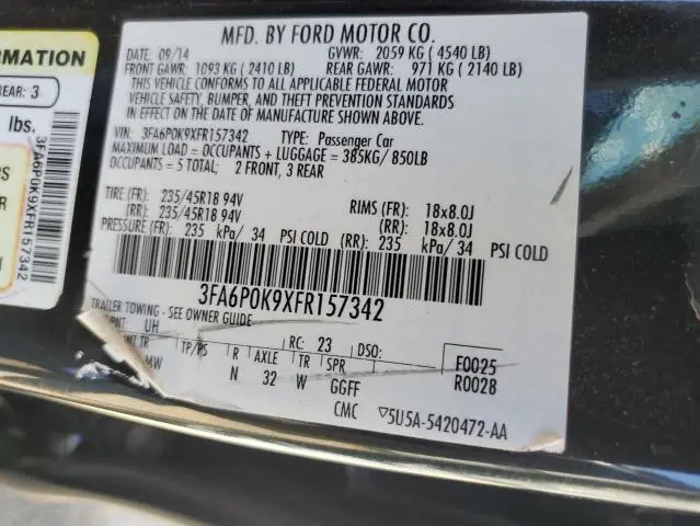 2015 FORD FUSION TITANIUM  