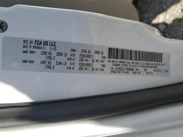 2015 DODGE GRAND CARAVAN SXT  