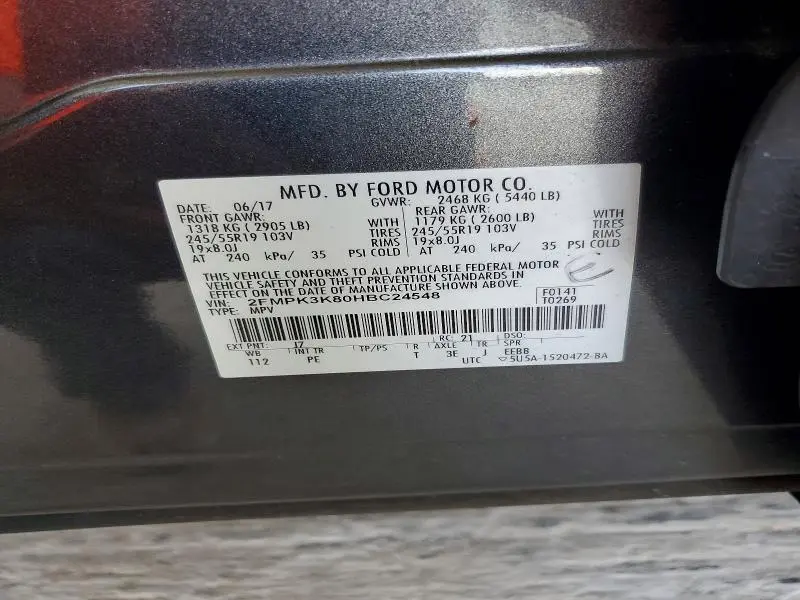 2017 FORD EDGE TITANIUM  