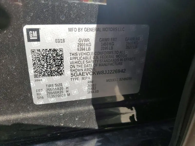 2018 BUICK ENCLAVE AVENIR  