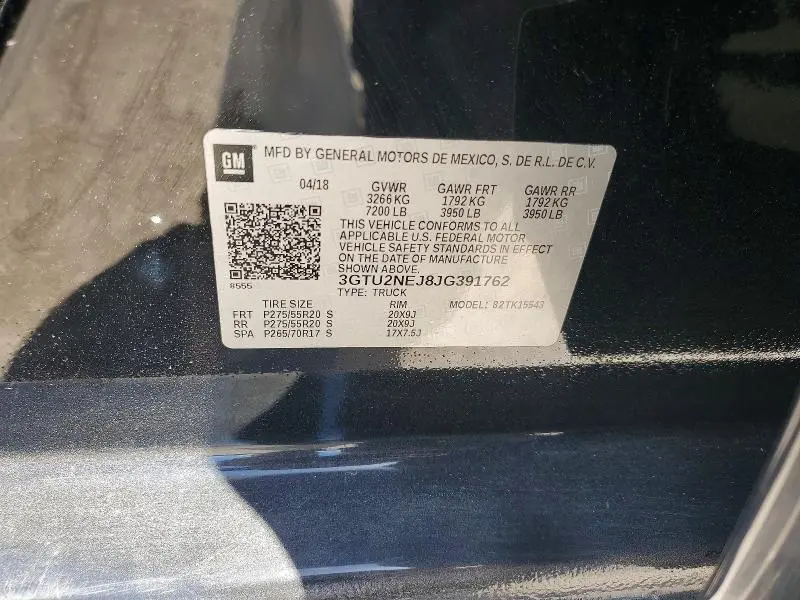 2018 GMC SIERRA K1500 SLT  