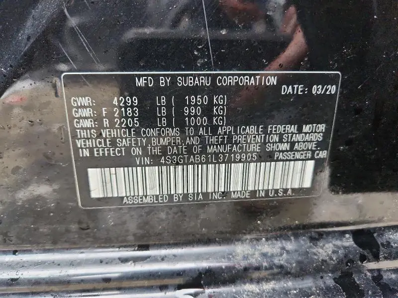 2020 SUBARU IMPREZA   