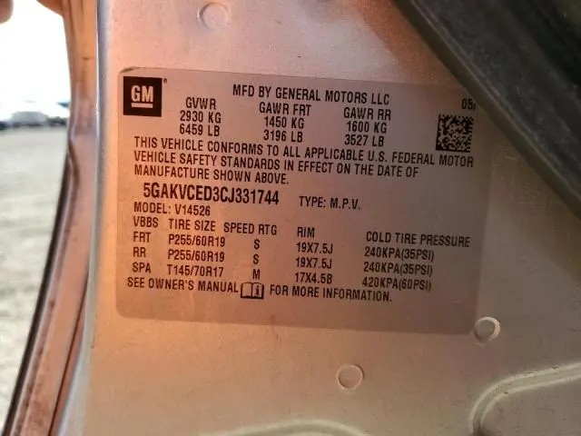 2012 BUICK ENCLAVE   