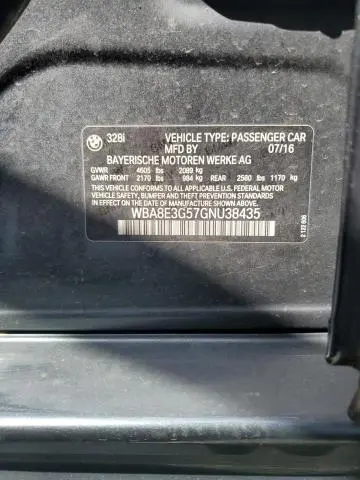 2016 BMW 328 XI SULEV  