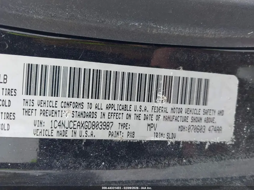 2016 JEEP COMPASS HIGH ALTITUDE EDITION