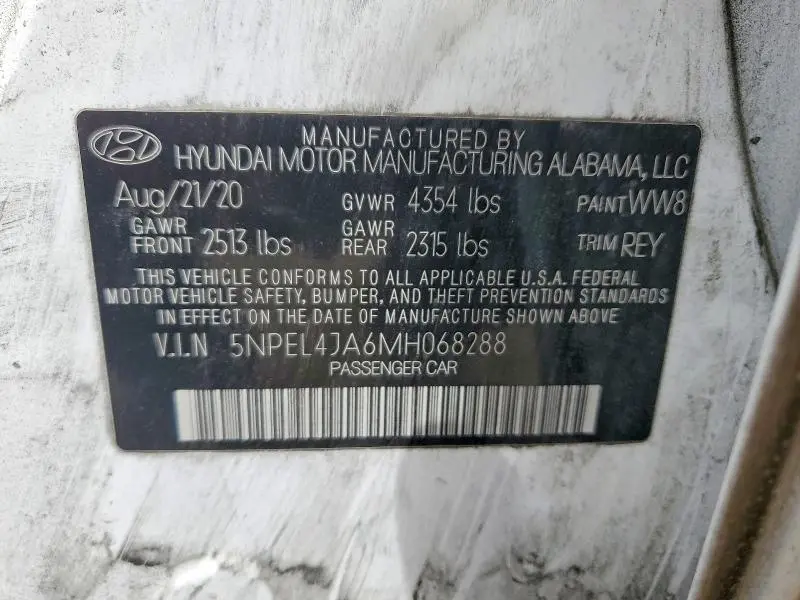 2021 HYUNDAI SONATA SEL  