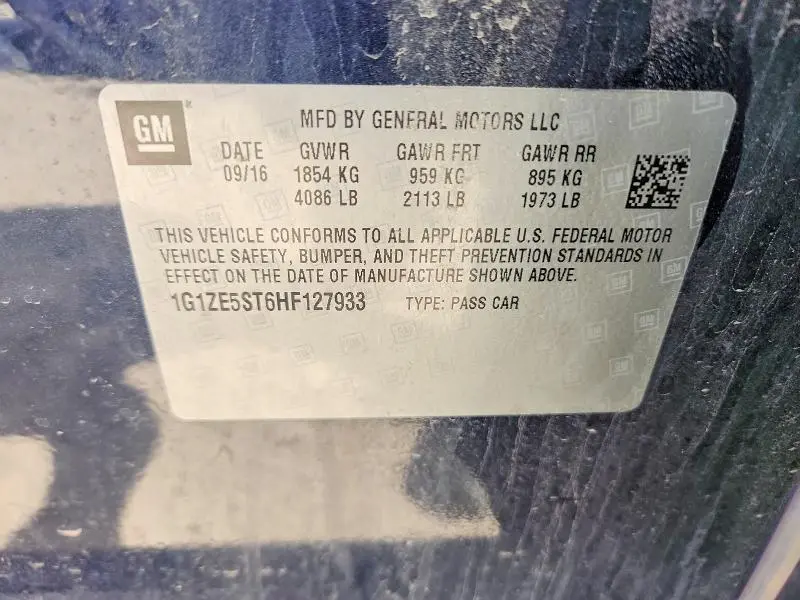 2017 CHEVROLET MALIBU LT  