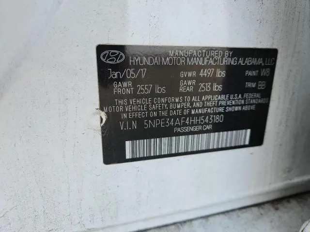 2017 HYUNDAI SONATA SPORT  