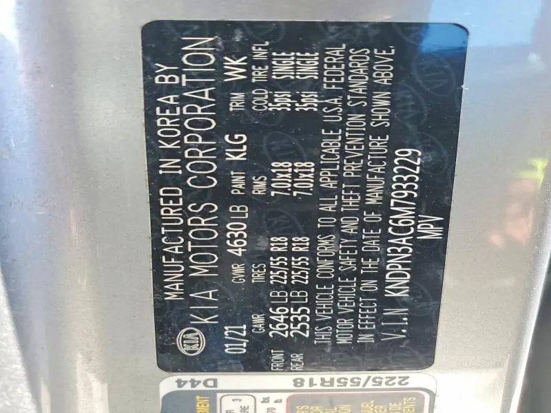 2021 KIA SPORTAGE EX  