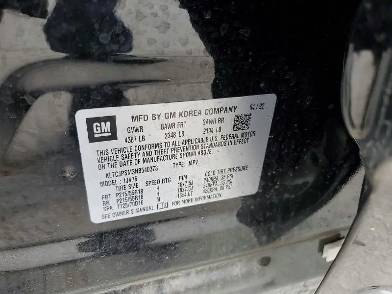 2022 CHEVROLET TRAX 1LT  