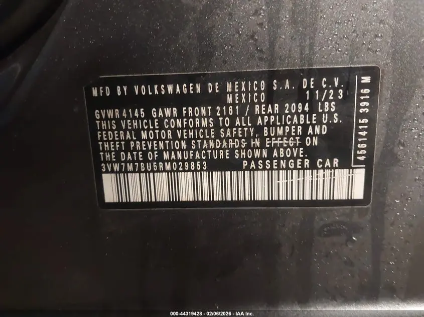 2024 VOLKSWAGEN JETTA 1.5T SE