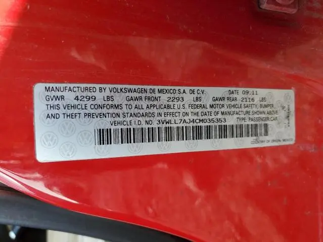 2012 VOLKSWAGEN JETTA TDI  