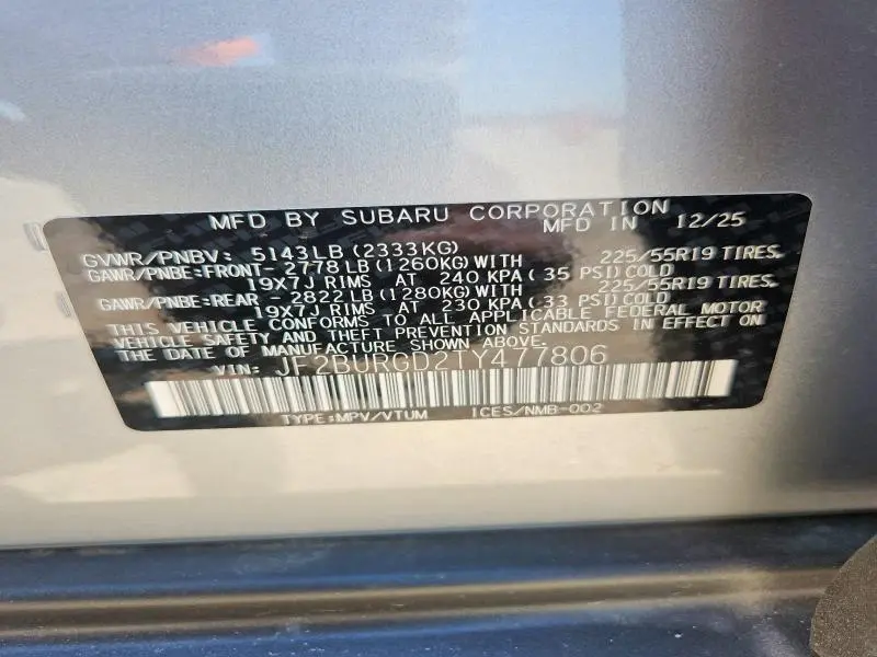 2026 SUBARU OUTBACK LIMITED XT  