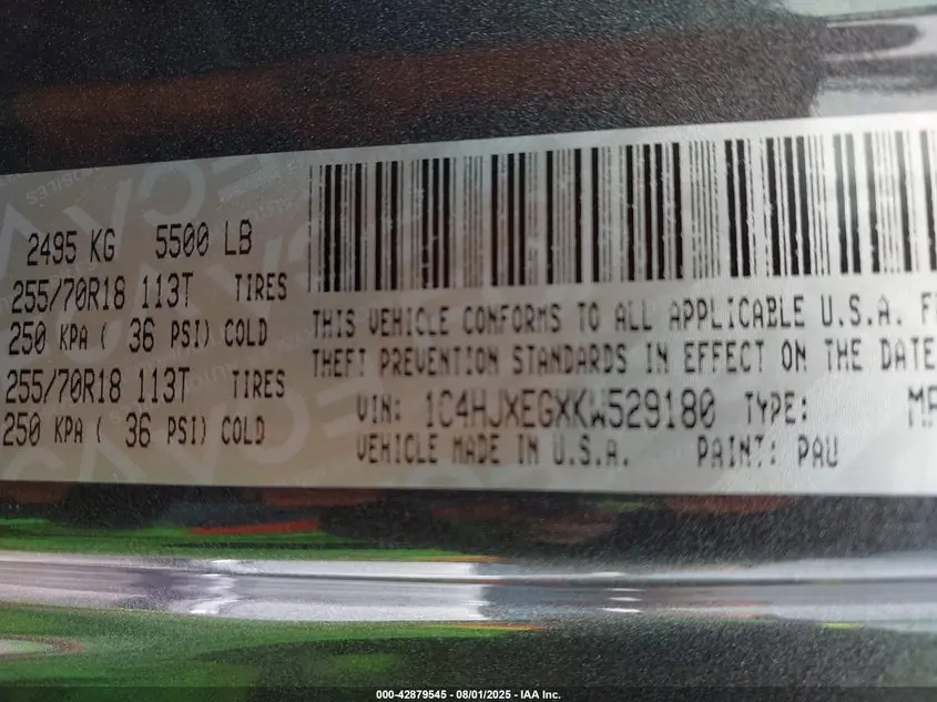 2019 JEEP WRANGLER UNLIMITED SAHARA 4X4