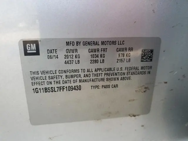 2015 CHEVROLET MALIBU LS  